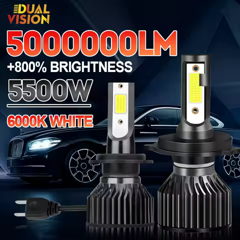 New 2Pcs H7 LED Car Headlight Bulbs CANBUS COB CHIPS 6000K Auto lmap H4 H11 H8 H9 9005 9006 H3 9012 HIR2 HB3 HB4 Fog Bulb 12V