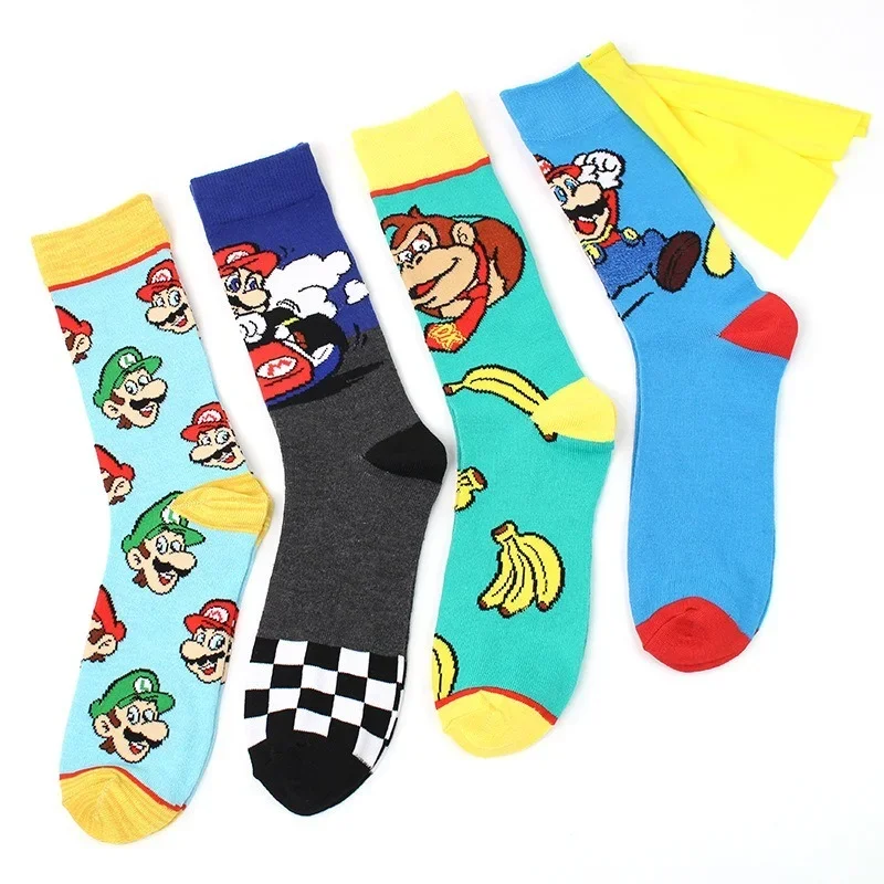 Calcetines de Anime de Super Mario Bros, Odyssey Yoshi, Figuras de Acción, Juguetes para Niños, Cosplay, Regalos de Cumpleaños y Navidad
