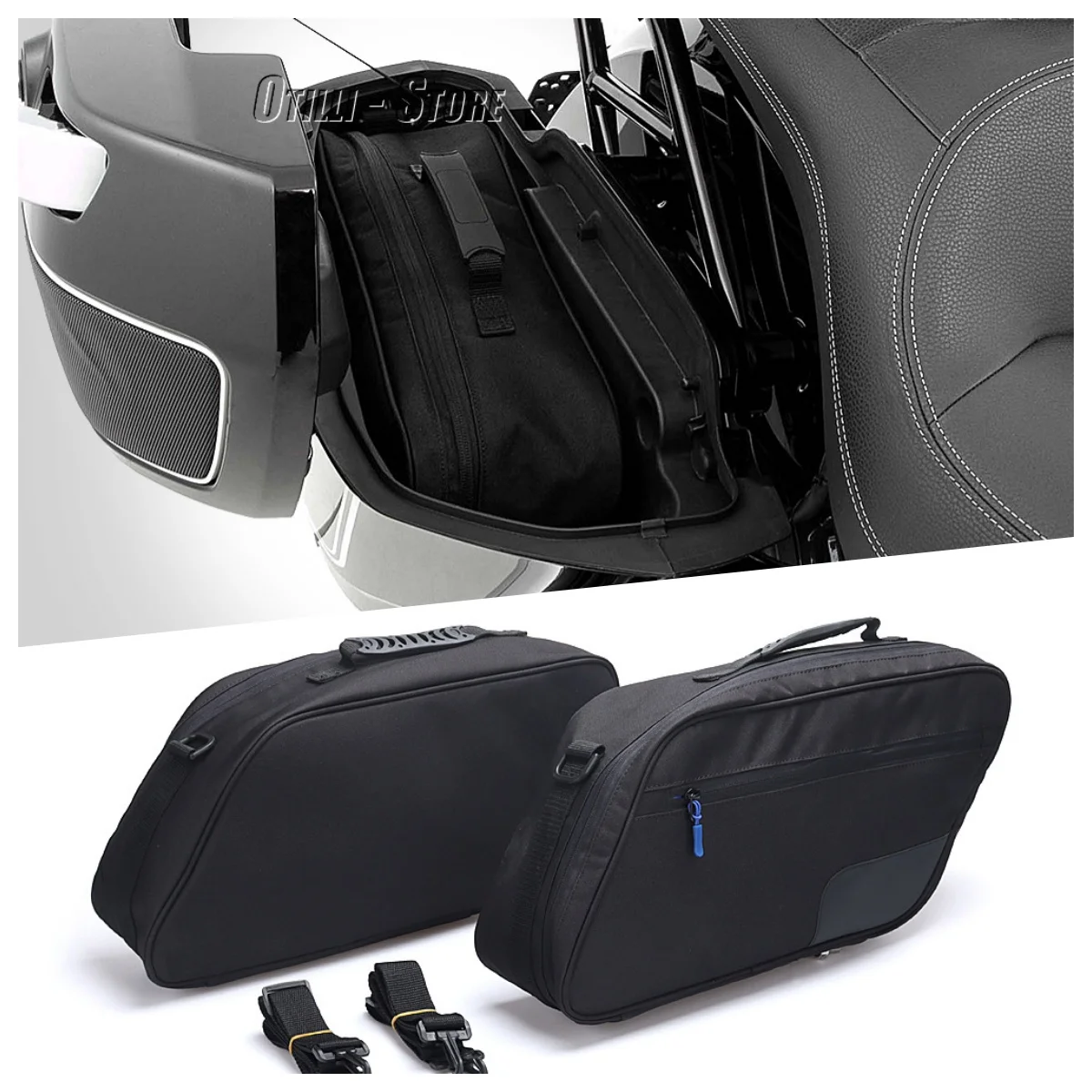 Bolsa traseira para bagagem de motocicleta, para bmw k1600b k 1600b k1600 b r18 r18b r18 b, caixa de ferramentas, sacos internos, pacote de armazenamento para banco traseiro de viagem