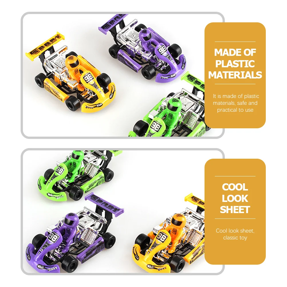 12 Pcs Car Toy Pull Back Kart Preschool Child Cars Toys Push and Go Plastic Party Bag Fillers