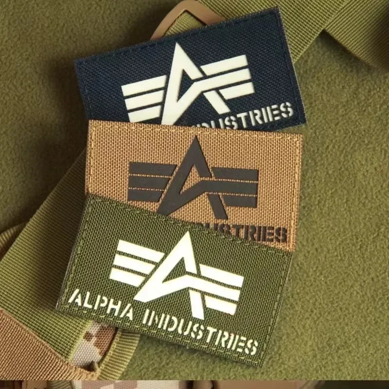 ALPHA Industries Morale Badge Reflective Hook and Loop Patches Tactical Armband Outdoor Equipment Backpack Decoration Stickers