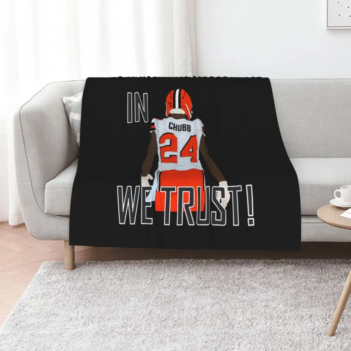 

Nick Chubb T-ShirtIn Chubb We Trust! Throw Blanket Personalized Gift christmas decoration Sofa Throw Baby Blankets