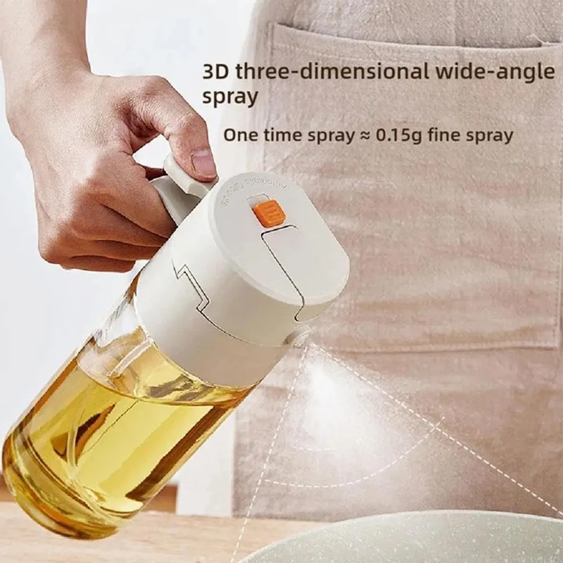 Oil Bottle for Cooking - Glass Olive Oil Sprayer and Pourer, Ideal for Grilling, Baking, and Salad Dressing Yellow-A27R