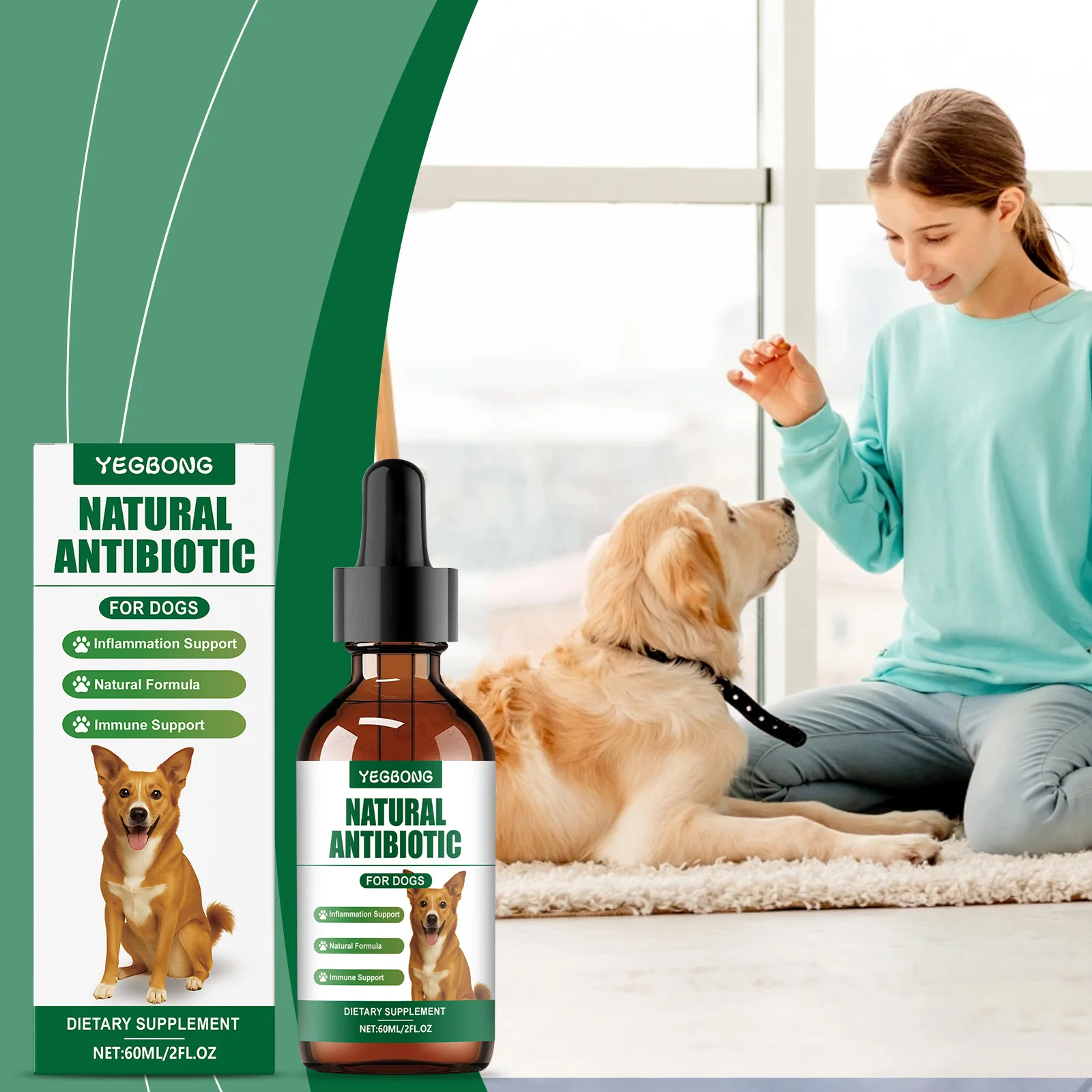 Dog Multivitamin Supplement - Gentle Formula for Relieving Skin Discomfort and Daily Nutritional Support with Essential Vitamins