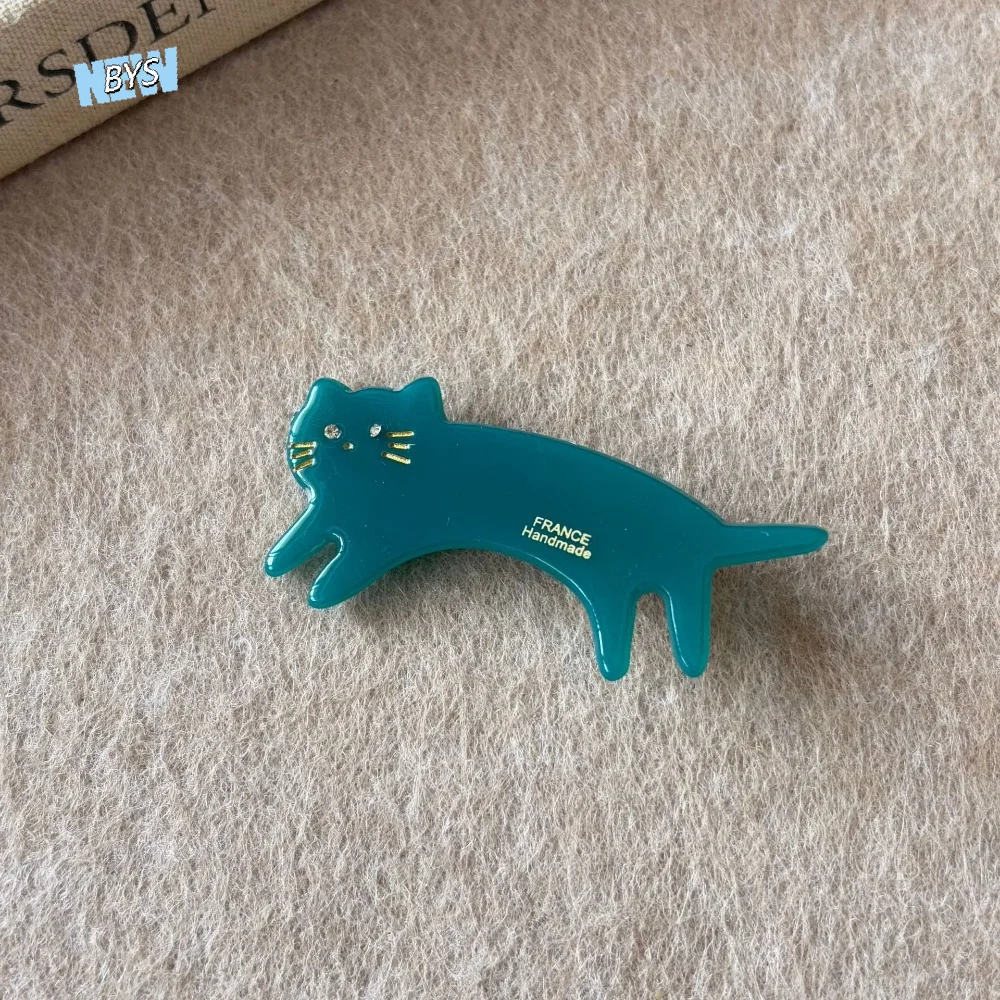 

Sweet Kitten Cat Shaped Hair Clip Acetic Acid Small Animals Hairpin Hair Accessories Korean Style Headwear Cute Side Clip Girls