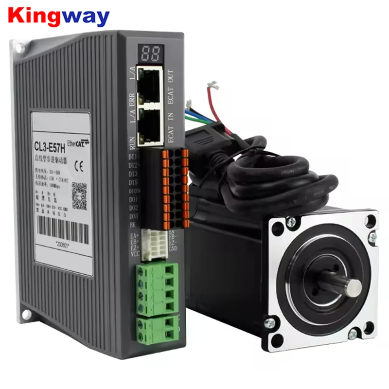 Lichuan EtherCAT Nema 23 stepper motor 3N.m 4A 2 phase closed loop stepper motor kit LC57H2102+CL3-E57H