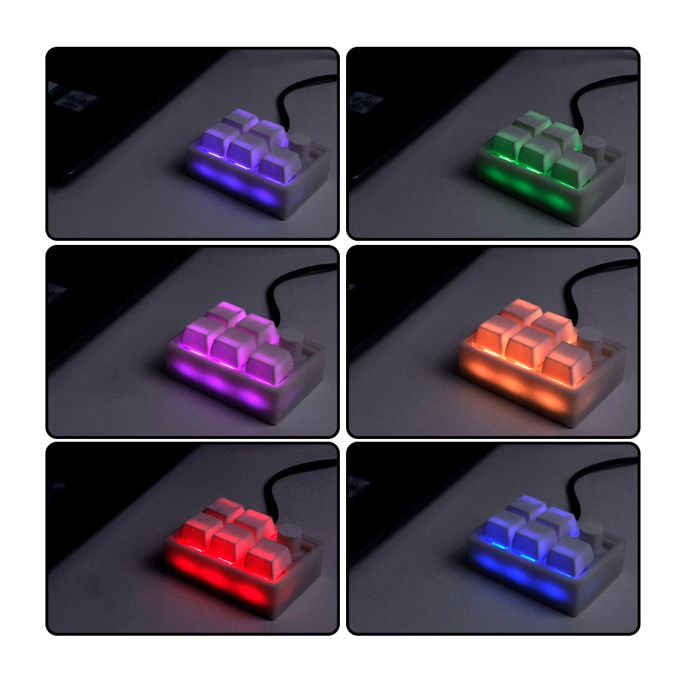 5 teclas de impressão 3D modelo criativo módulo de componentes de teclado macro personalizado componente DIY