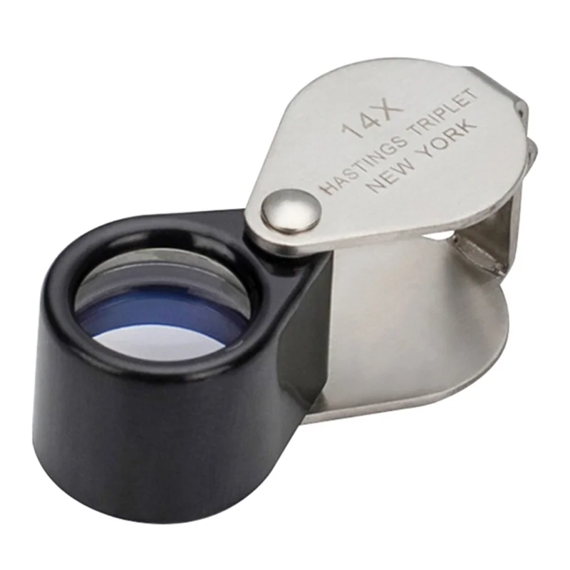 

A88E-Glass Tool 14X Mini Folding Magnifier Pocket Handheld Portable Jewelers Eye Glass Magnifier Gift