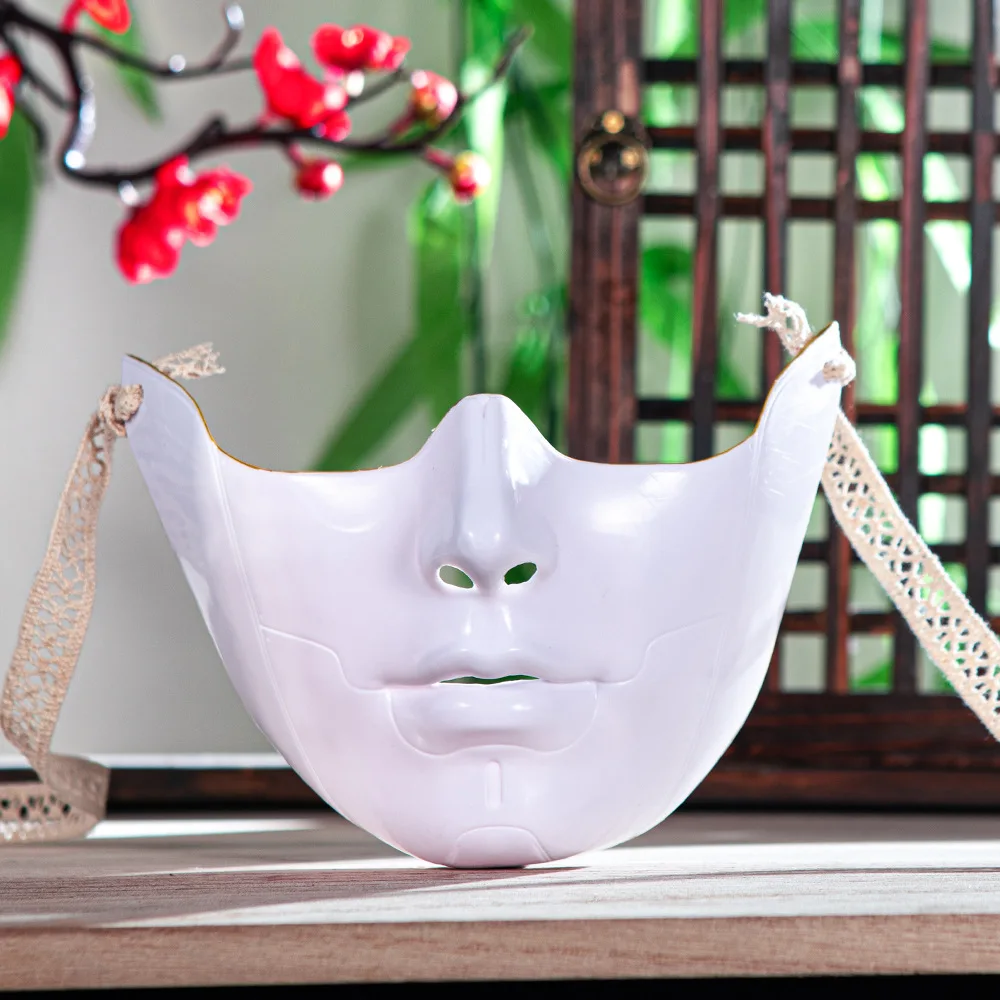 Accessoires de COSPLAY antiques, décoration édition collector, demi-visage inférieur, masque de beauté