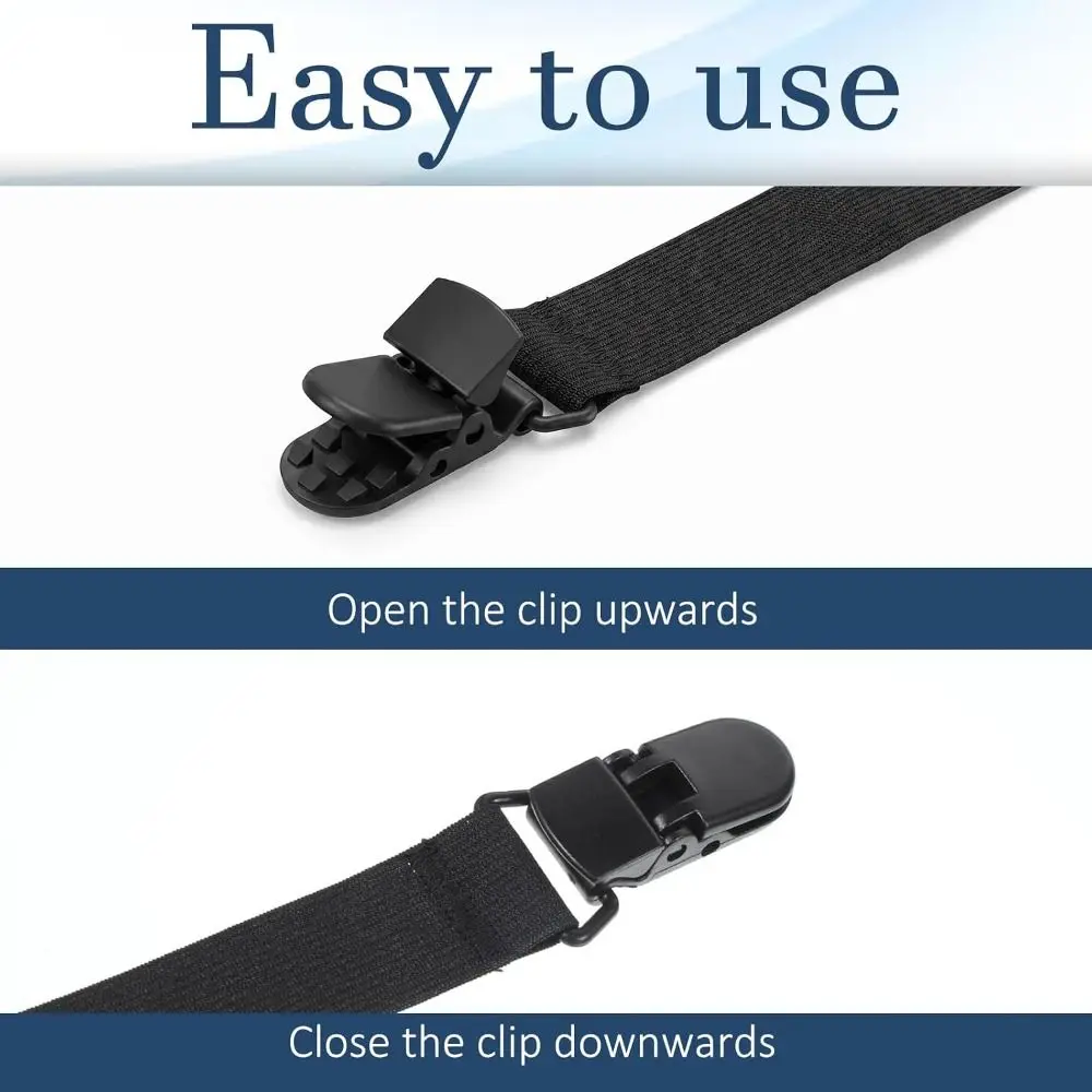4pcs Portable Reusable Boot Straps Adjustable Multi-purpose Boot Clips Sturdy Elastic Straps with Clips Motorcycle Riding