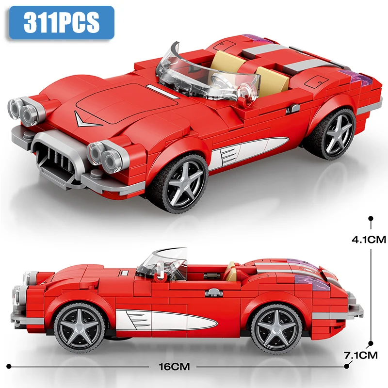 2024 New Speed Champion Sports Car Building Blocks City Technique Car MOC RX7 250GT Racing Vehicle Bricks Toys For Children Gift