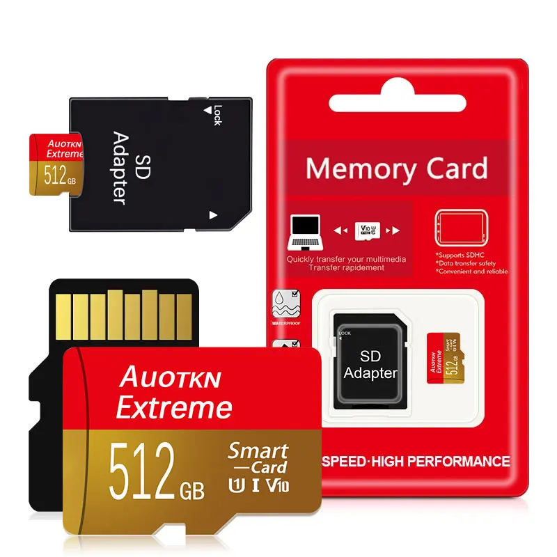 MicroTF Smart SD Card 8GB 16GB 32GB for CD Player High Speed Memory card Class10 64GB 128GB Mini SD Card 256GB Free Gift Adapter