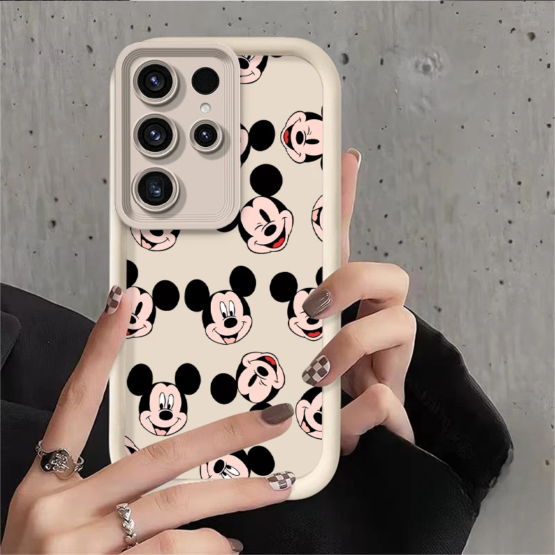 Disney Mickey Minnie Phone Case For Samsung Galaxy S24 S23 S22 S21 Ultra Plus FE A54 A34 A14 A73 A53 A33 Soft Silicone Cases