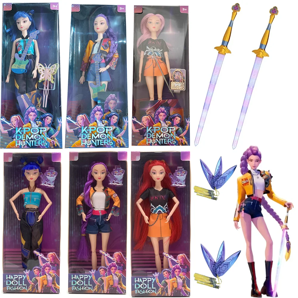 2026 رائجة البيع أنيمي KPop شيطان الصيادين دمية لعبة من الفينيل رومي ميرا زوي شخصية قناع الفينيل تمثال هدية عيد ميلاد مروحة نادي الهدايا #2