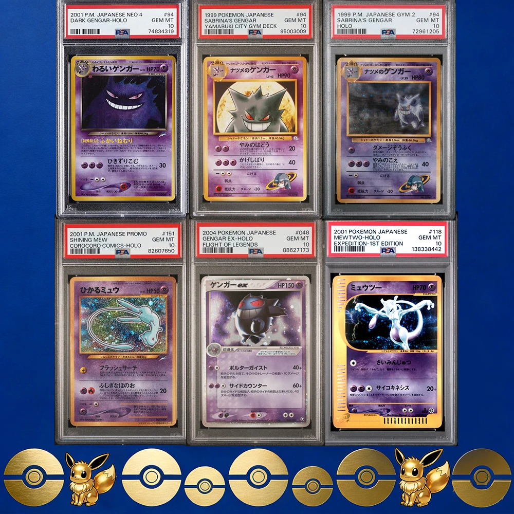Diy PTCG Rating Collection Card Genggar Compilations Mewtwo Mew Ex Hobby Hobbies Anime Game Collection Card Gifts Toys