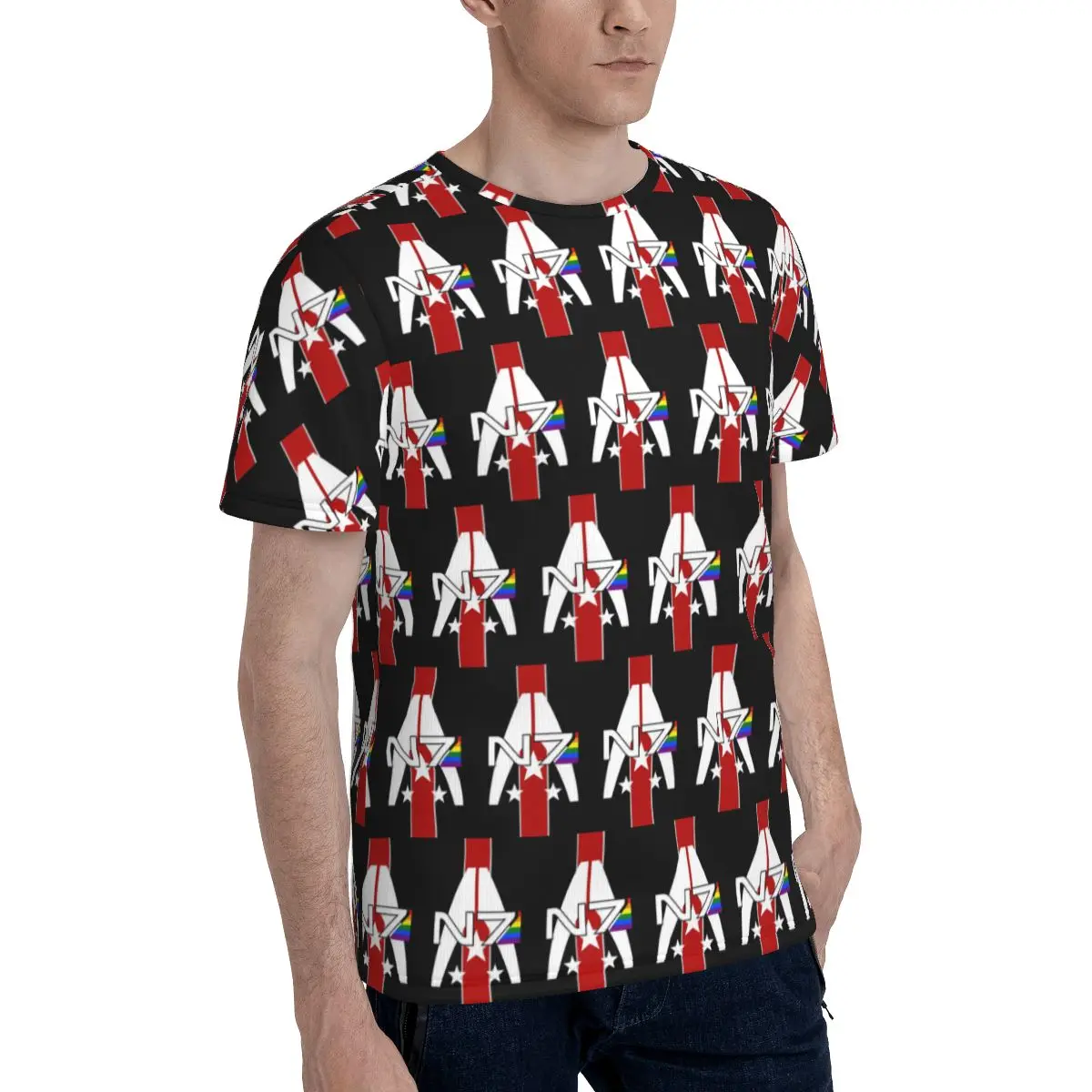 N7 Pride, Mass Effect T-Shirt for Men Cotton T Shirts Men's Short Sleeve O-Neck Summer Clothes Tops