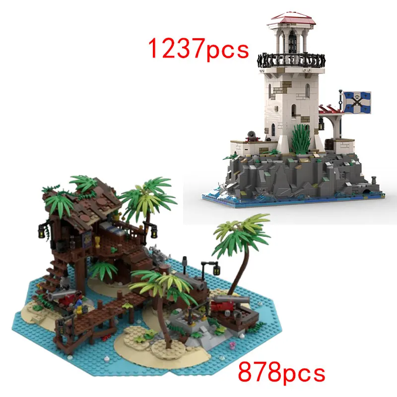 

Spot MOC-174370 Кабина пиратского острова, сборка мелких частиц, строительные блоки, модель 95529, игрушка-маяк