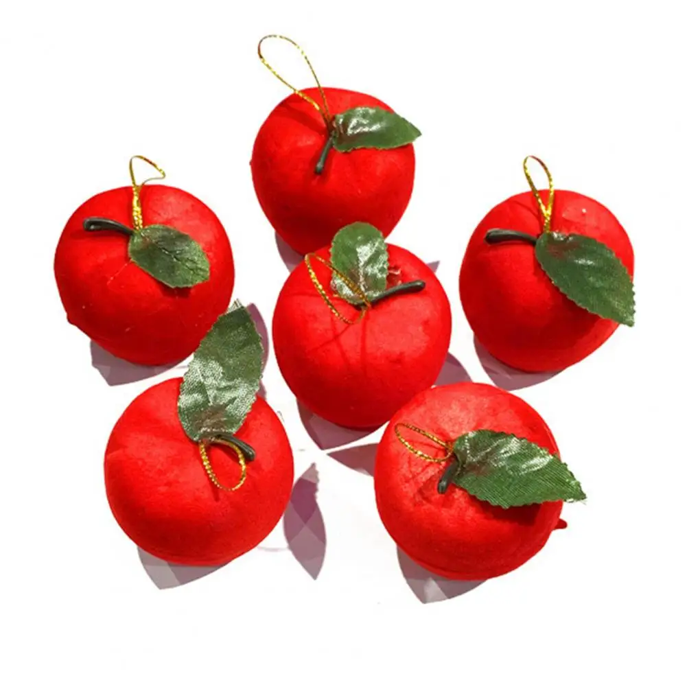 

Party Embellishments for Christmas Christmas Tree Pendants Back to School Decorations Fruits Velvet Foam Apples for Classroom