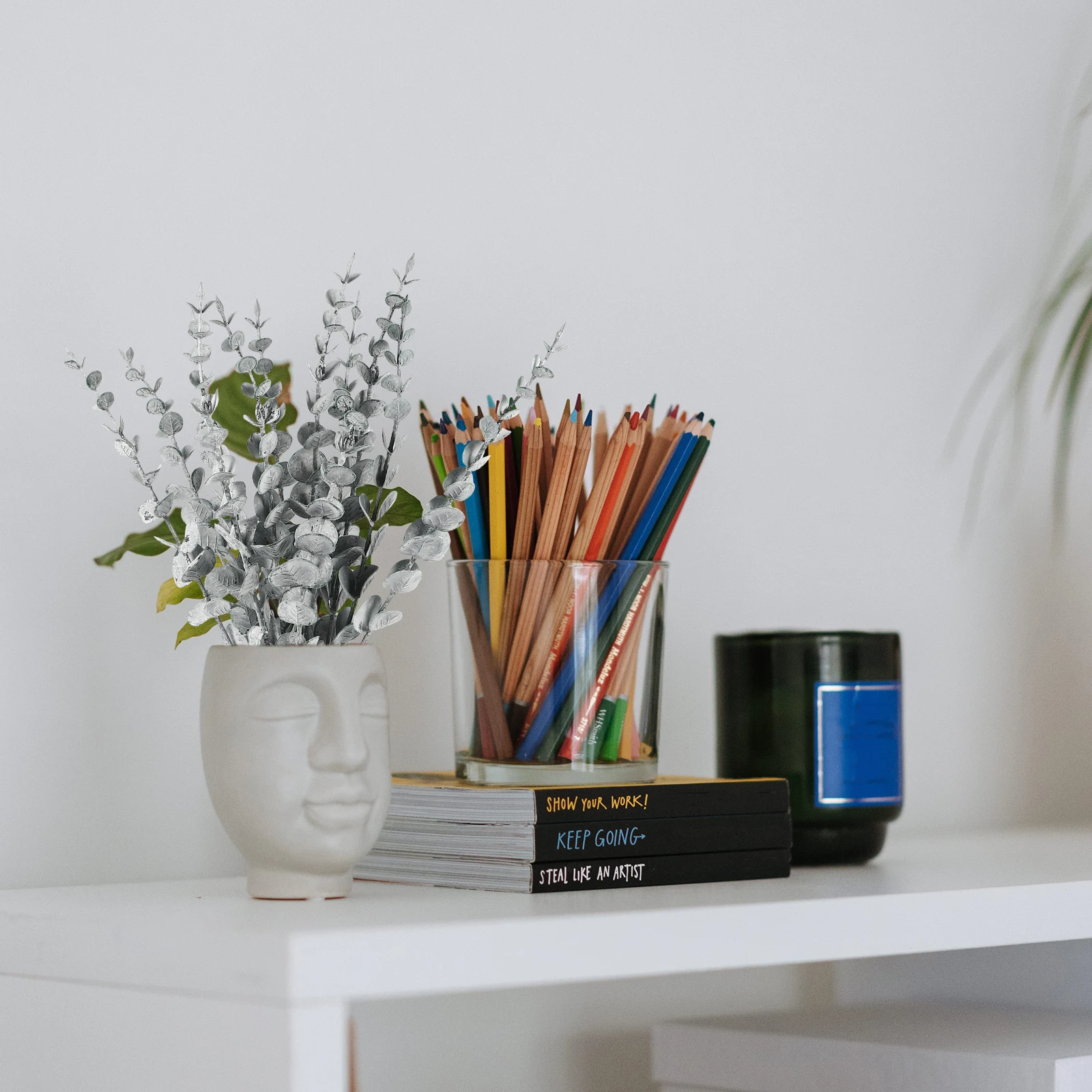 

12Pcs Faux Eucalyptus Picks Decorative Branches Climate Resistant Home Office Decoration Faux Eucalyptus Stems