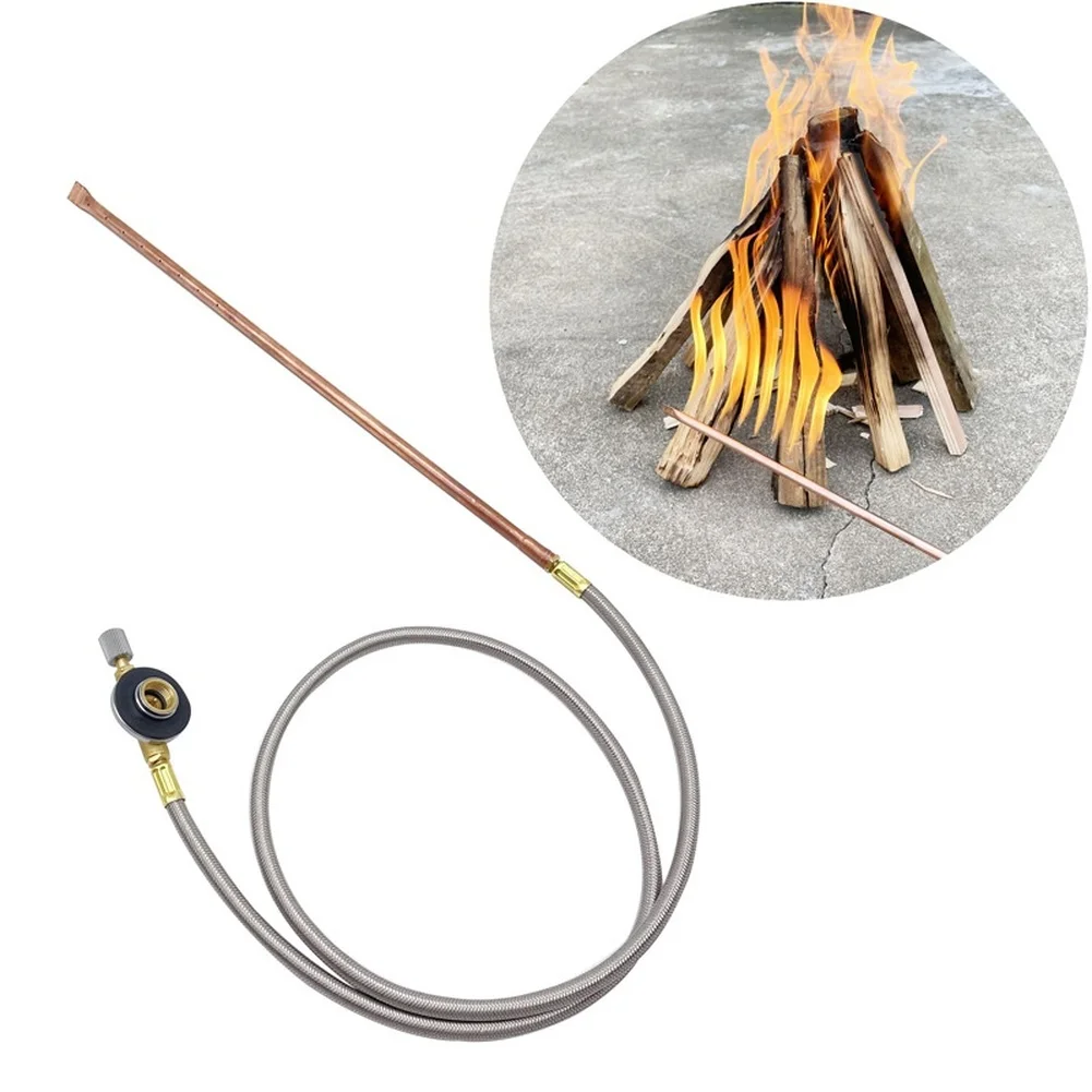 

Copper Fire Starter With 30cm/40cm Flexible Stainless Steel Hose Portable For Camping Hiking BBQ Outdoor Charcoal Wood Ignition