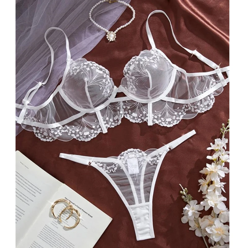 

Fairy Sexy Lingerie Ultra Thin Underwear Women Set Fetish Romantic Transparent Bra Sets Fantasy Underwear Female Daring Lingerie