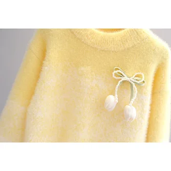 Children's Clothing Christmas Sweaters Baby Girl Winter Clothes Kids Clothes Casual Fashion Streetwear Pullover Knit Elegant 4