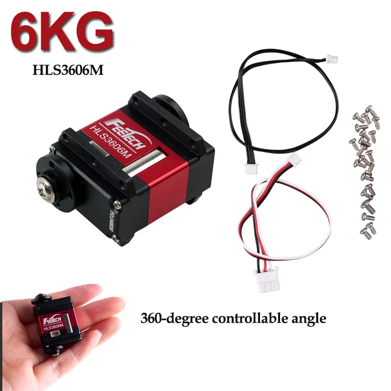 

6KG HLS3606M Bus Dual-Axis Digital Servo Coreless Motor 360 Degree Controllable Angle High Torque Metal Gears Mini Servos Parts