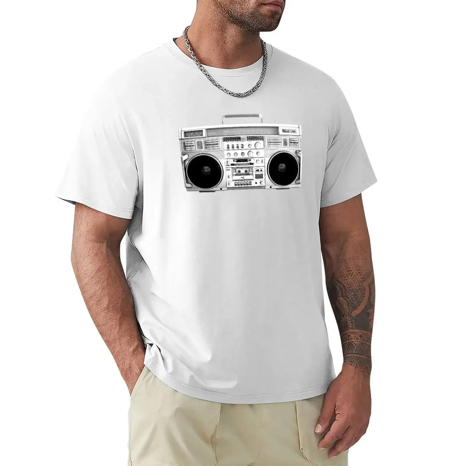 Ghetto Blaster T-Shirt Anime Graphic T-shirts for Men Clothing Women Tees Y2K tops Unisex Summer Short Sleeve