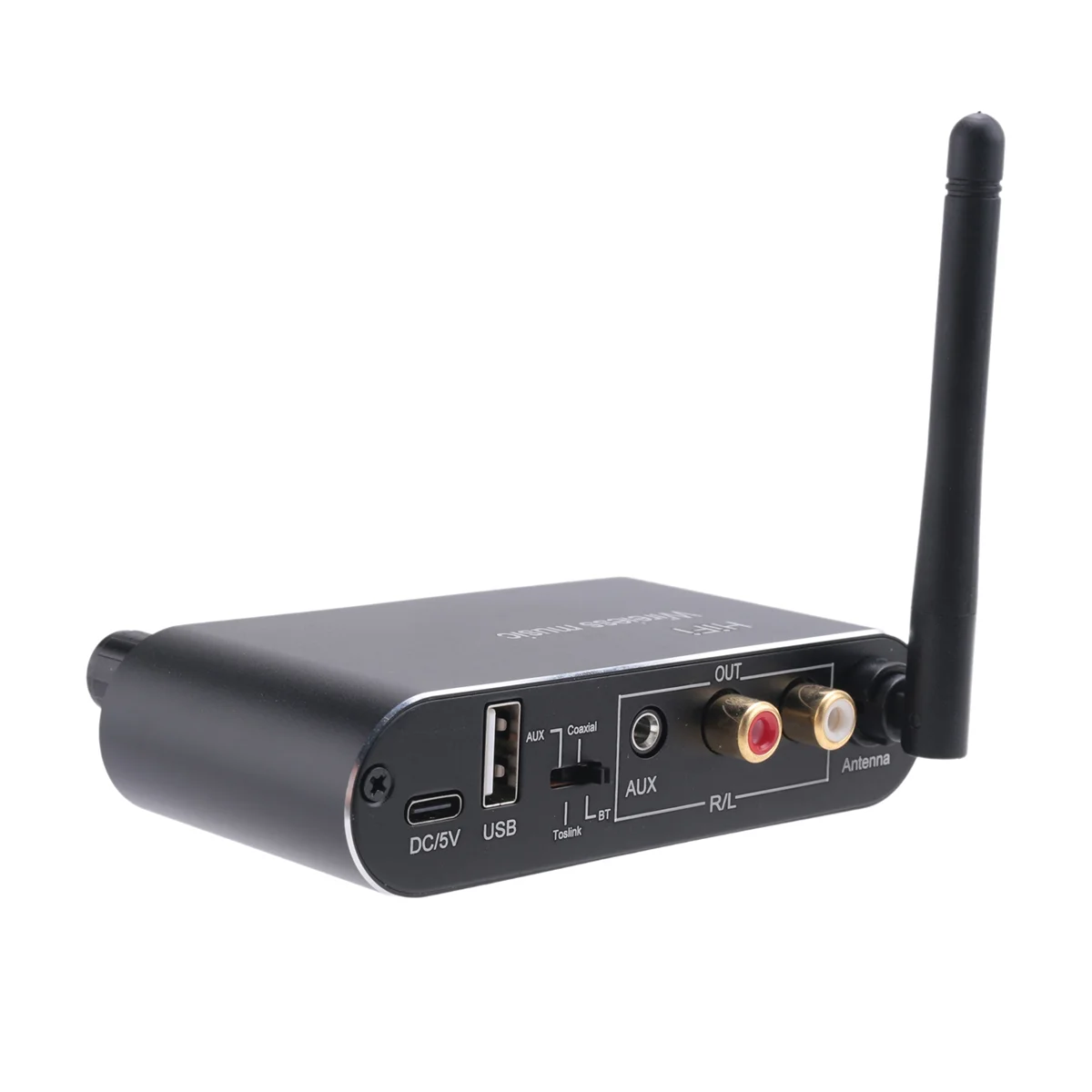 [Value Pack].Digital-To-Analog Converter Bluetooth 5.1 Receiver Optical/Coaxial to AUX 3.5 mm Audio Output with Volume Control