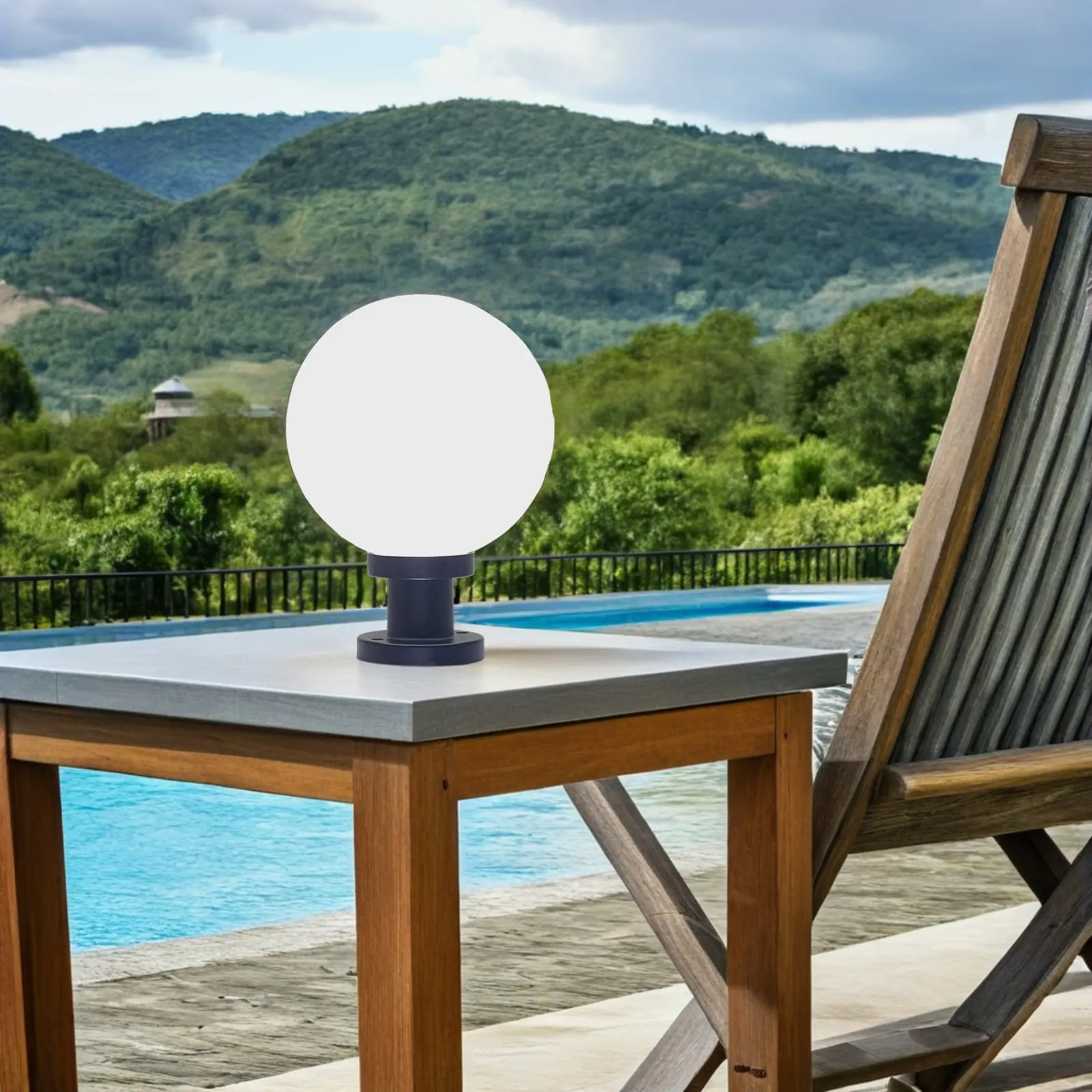garden Post Lights courtyard simple style Lampshade Lamp Post Lampshade Replacement Outdoor Light Cover Acrylic Sphere Lampshade
