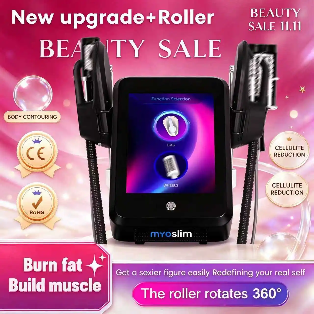 Machine professionnelle Ems NEO RF MYOSLIM pour la stimulation musculaire, la sculpture corporelle et la perte de poids.