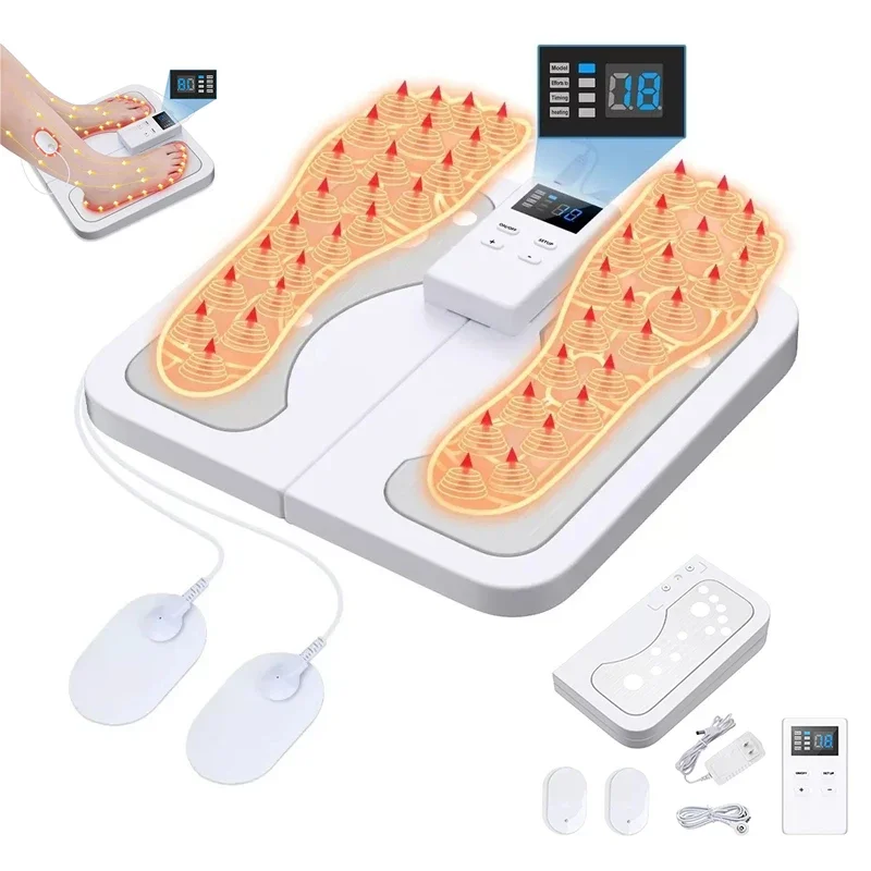 Electric Folding Foot Massage Machine EMS Sole Massager Acupuncture Low Frequency Pulse Physiotherapy Home Meridian Dredging