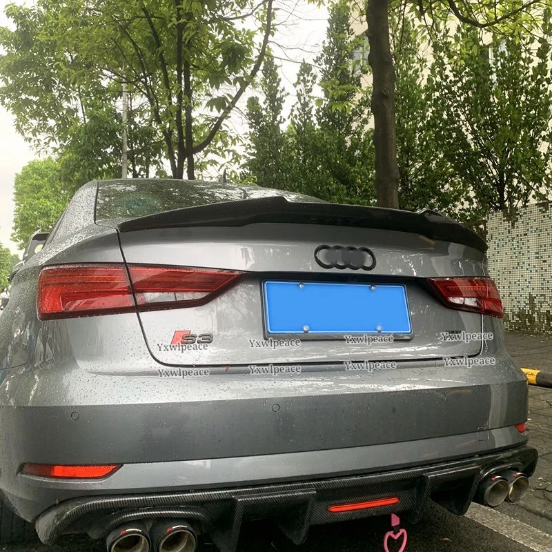 For Audi A3 S3 8v Sedan 2014-2020 High Quality ABS Material Primer Color Car Rear Wing Trim Rear Trunk Lip Spoiler