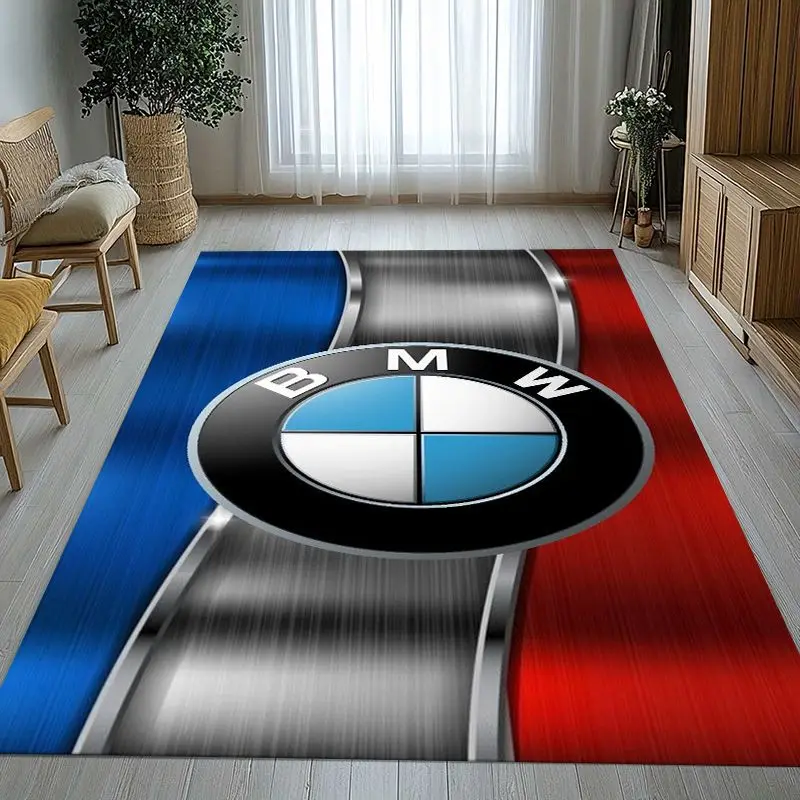 3D E36 M14 Retro Garage Racing Car Rug,Non-Slip Area Rug for Living Room Bedroom Playroom,Sofa Carpet Mat,Motorcycle Home Decor