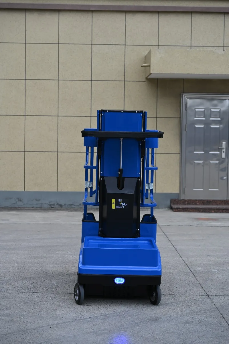 YG Factory Mini Full Electric Aerial Order Picker 3000/4000mm Dual Pedal Safety Sensor For Warehouse Stock Picking