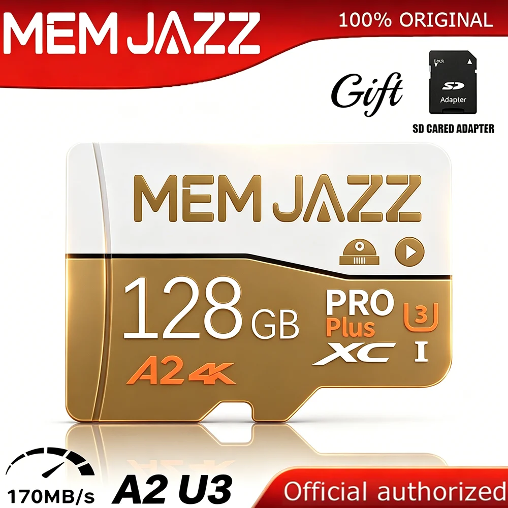 SD Card 32GB 64GB 128GB Memory Card Micro TF SD UHS-I U3 V30 A2 High Speed Read 100MBs With Adapter For Nintendo Switch Gaming
