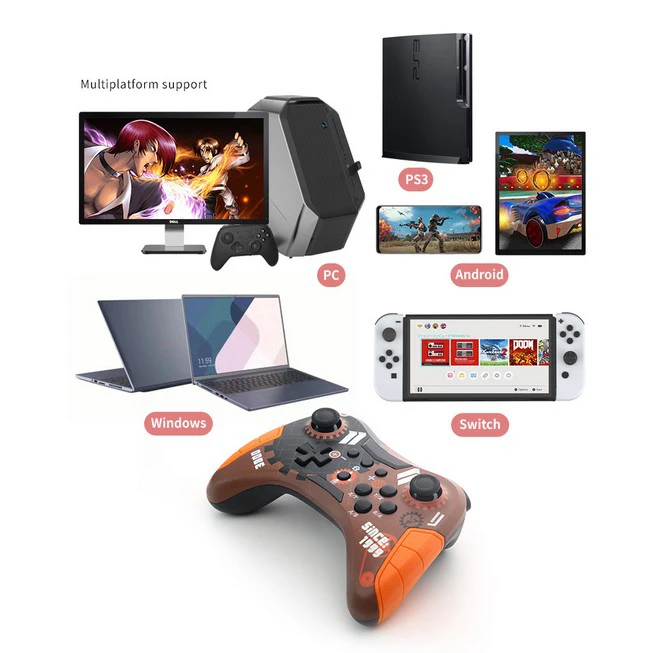 TY-3839 Gamepad Bluetooth senza fili per Nintendo Switch compatibile con PS3 Android IOS PC Controller di gioco Pressa chiave meccanica