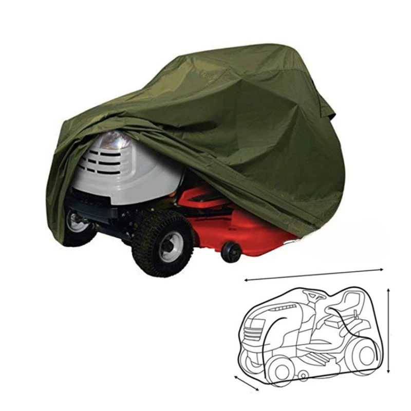 210D Oxford Cloth Outdoor Lawn Mower Rain Cover Green Weeder Dust Cover Outdoor Furniture Cover