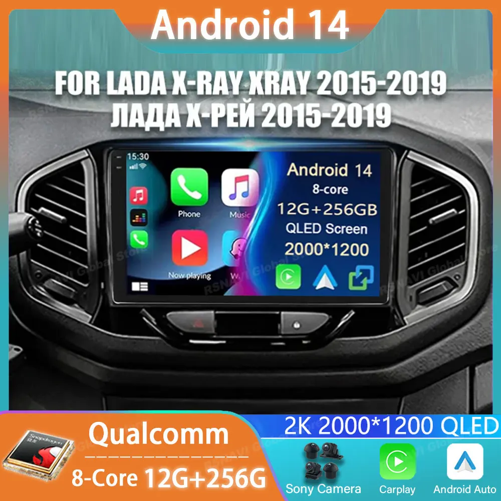 

Car Radio Android 14 For LADA X Ray Xray 2015 - 2019 GPS Multimedia Player Carplay Navigation Stereo Auto DSP DVD 2din Head Unit