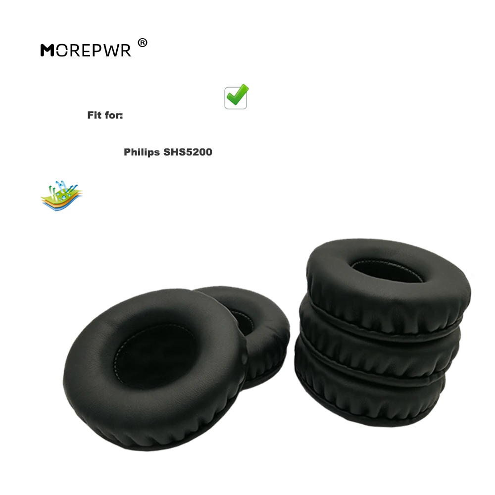 

Morepwr новые обновленные Сменные амбушюры для Philips SHS5200, запчасти для гарнитуры, Кожаная подушка, наушники