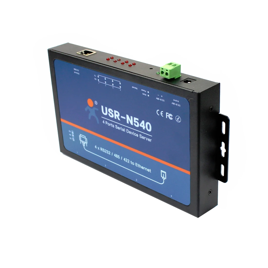 USR-N540 H7 RS232 Serial RJ45 Converters 4 Ports Serial RS232 RS485 RS422 To Lan Ethernet Support Modbus TCP With CE FCC RoHS
