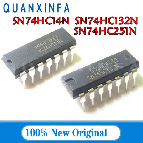 10PCS SN74HC14N SN74HC132N SN74HC251N DIP14/DIP16 74HC132N 74HC14N 74HC251N circuito logico chip nuovo originale