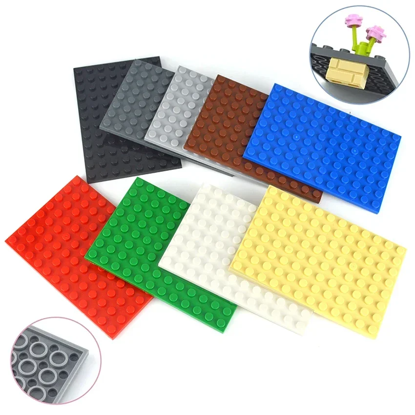 DIY Building Blocks Size 8x12 Dots Thin Figures Bricks Assembles Particles 6pcs Compatible With Brand Educational Creative Toys