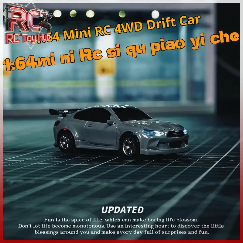 

New 1/64 4wd Drift Rc Car Adjustable Speed Mini Racing Vehicle Pocket Size Desktop Remote Control Toy Viral Gift For Boys Kids