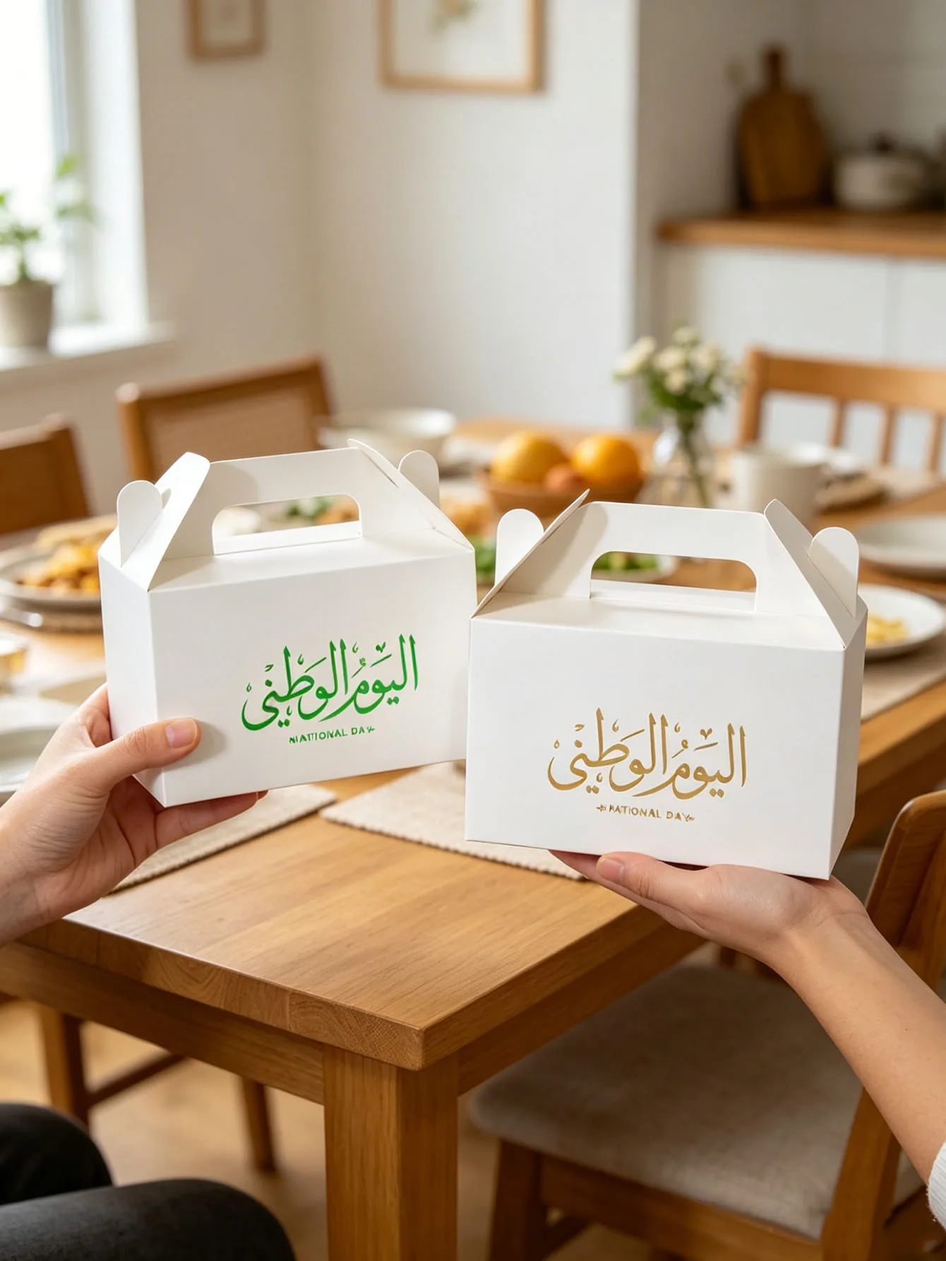 Saudi National Day Handheld Large Capacity Gift Box, Saudi National Day Hotel Catering Banquet, Arab Wedding