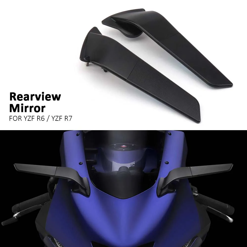 R6 NEW Rearview Mirror For YAMAHA YZF R6 r6 2017-2020 YZF R7 r7 2021 2022 2023 Adjustable Stealth Mirrors Sport Winglet Kit