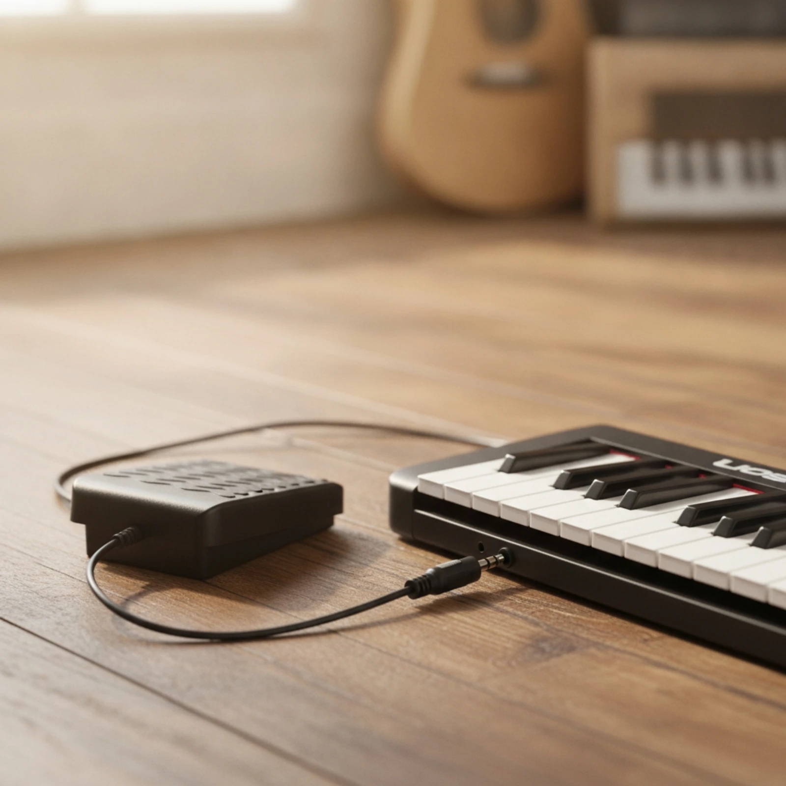 Keyboard Sustain Pedal Wired Universal Sustain Pedal Foot Switch Long-Lasting Reliable for Keyboardists, Home Practice