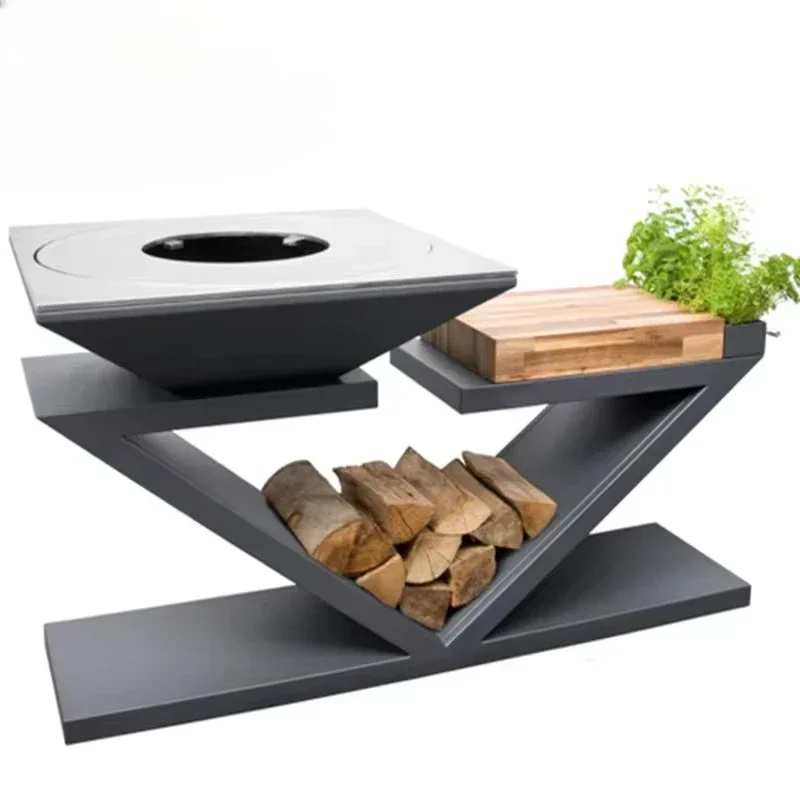 

Outdoor rust corten steel grill brasero barbecue charcoal for cooking Corten Steel Fire Pit Bbq