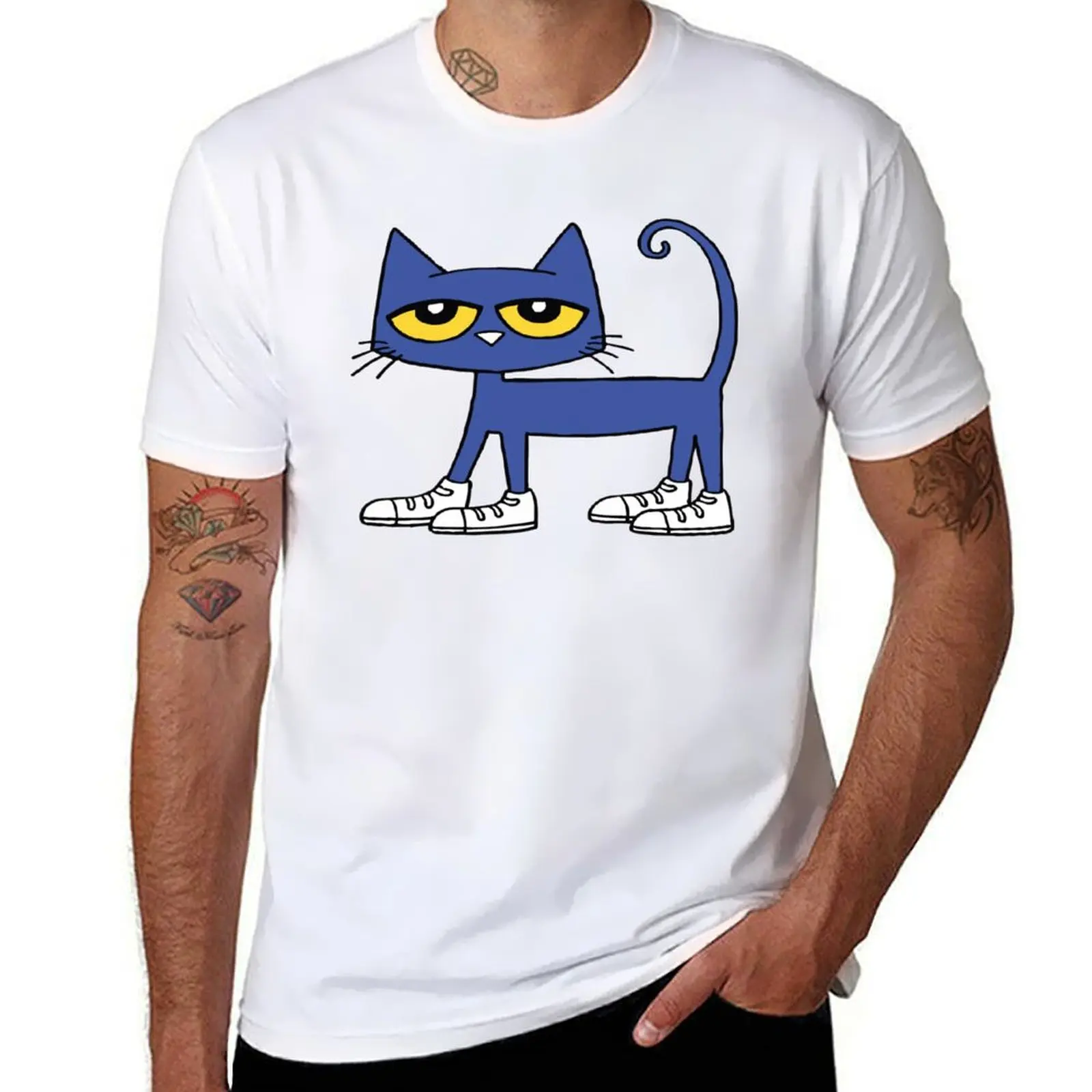 

Pete the Cat I Love My White Shoes T-Shirt anime tshirt men t shirt cotton 100% man t shirts for men casual T-Shirt