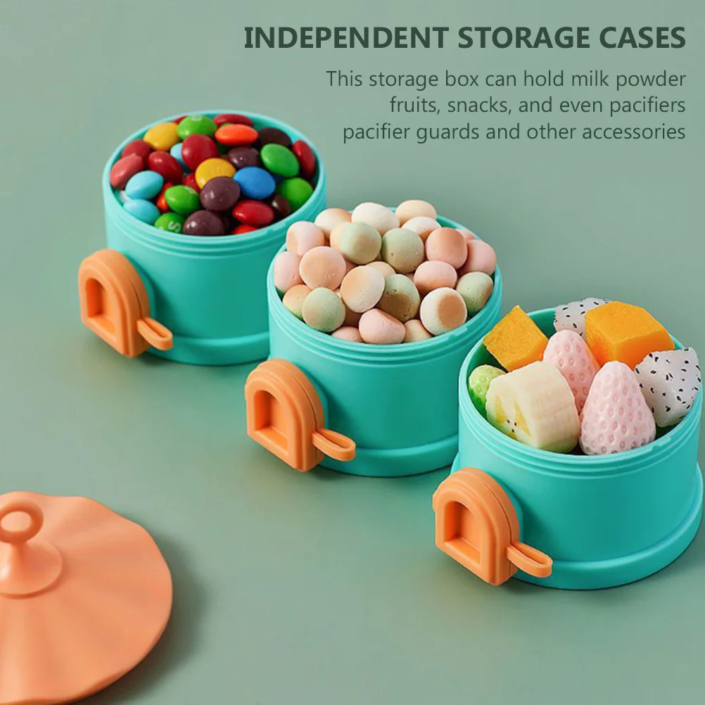 

3-Layer Milk Powder Storage Box Portable Baby Food Container Bpa-Free Compartment Storage Snack Dispenser Milk Powder Container